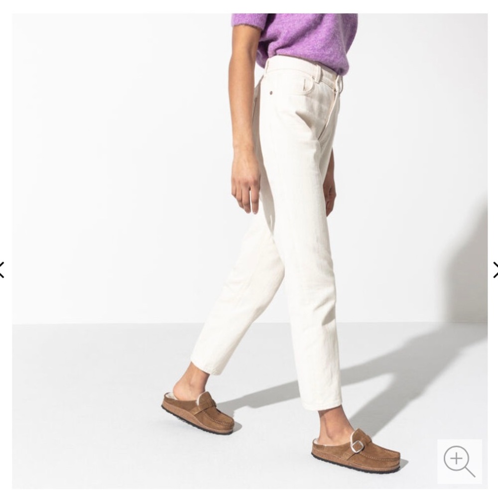 Birkenstock Buckley Shearling Suede Leather Moccasin-Clog | Tea Leather color
